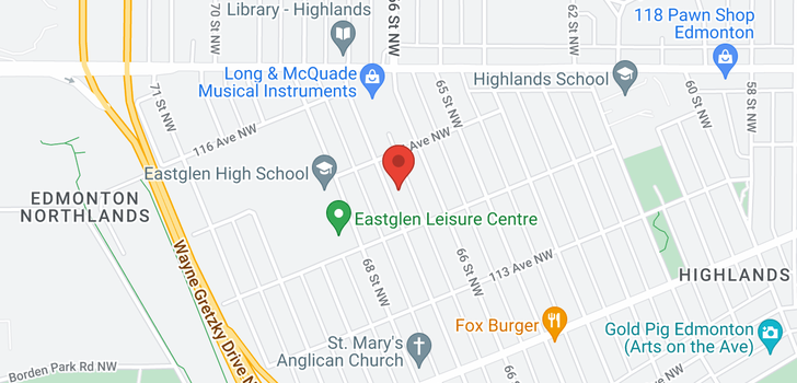 map of 11425 67 Street NW